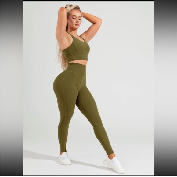 BuffBunny Olive Green Leggings - Picture 2 of 9